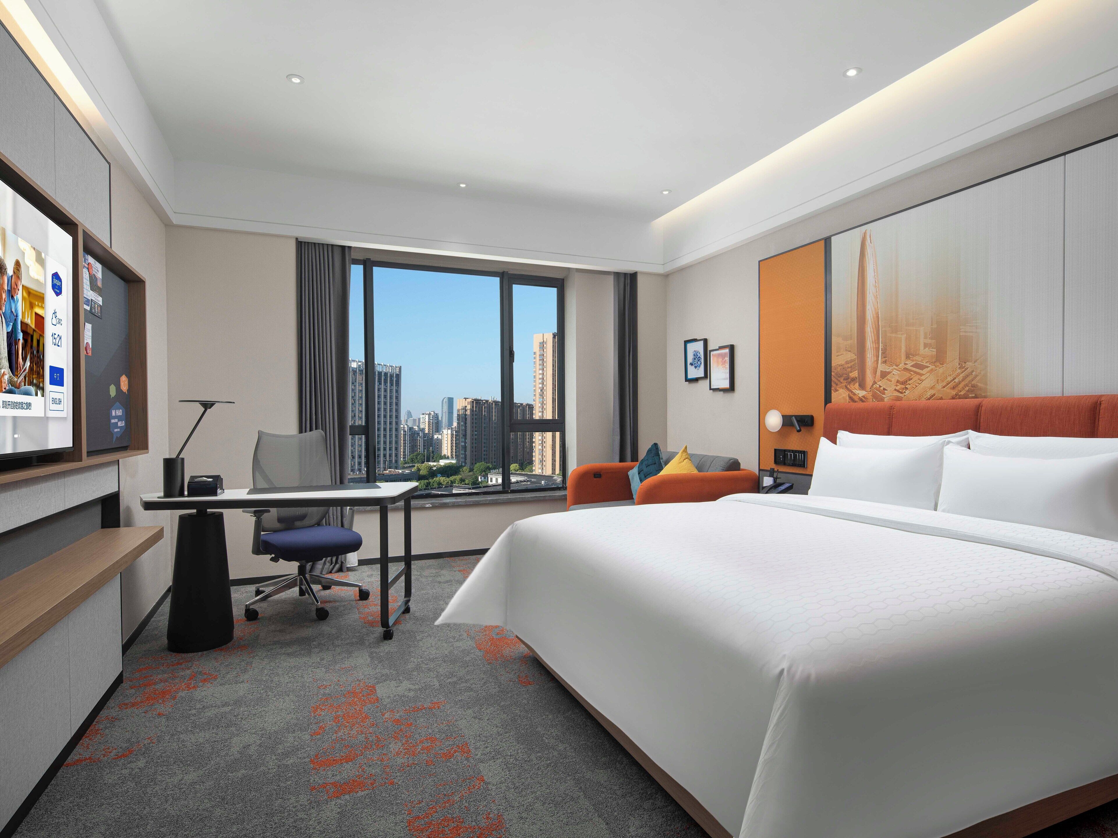 Dobbelt- eller tomannsrom – deluxe, byutsikt | Skrivebord og wi-fi (inkludert)