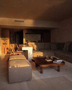 Living area - Designer 1BR Apartment in Mismaloya – Private & Quiet (Mismaloya)