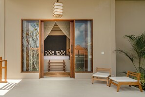 Quarto casal standard, vista para o jardim | Terraço/pátio