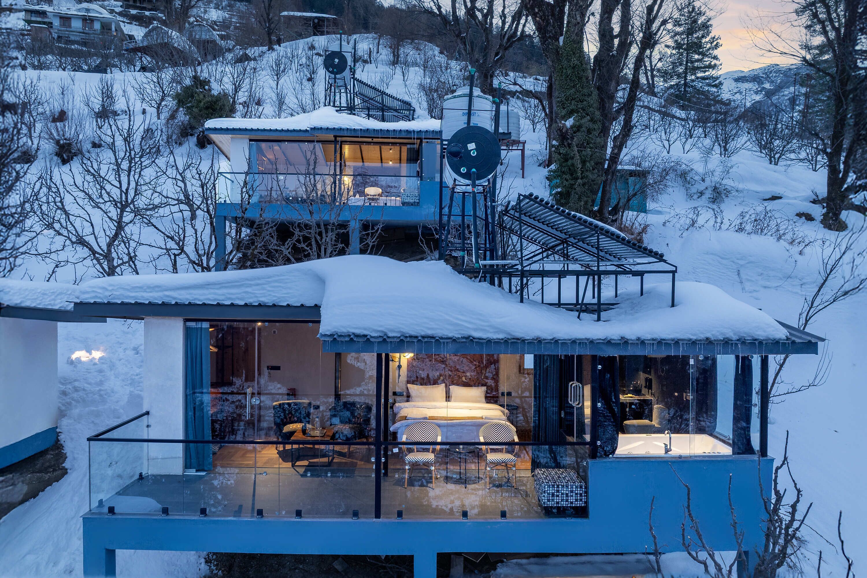 Cabane Premium, baignoire, vue montagne | Fer et planche à repasser, Wi-Fi gratuit