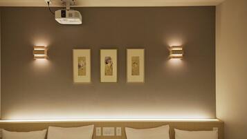 Desk, free WiFi, bed sheets