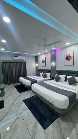 Deluxe Double Room, City View | Laptop workspace, iron/ironing board, free WiFi - Hotel HR Prime (Ahmedabad)