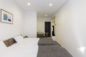 Desk, free WiFi, bed sheets