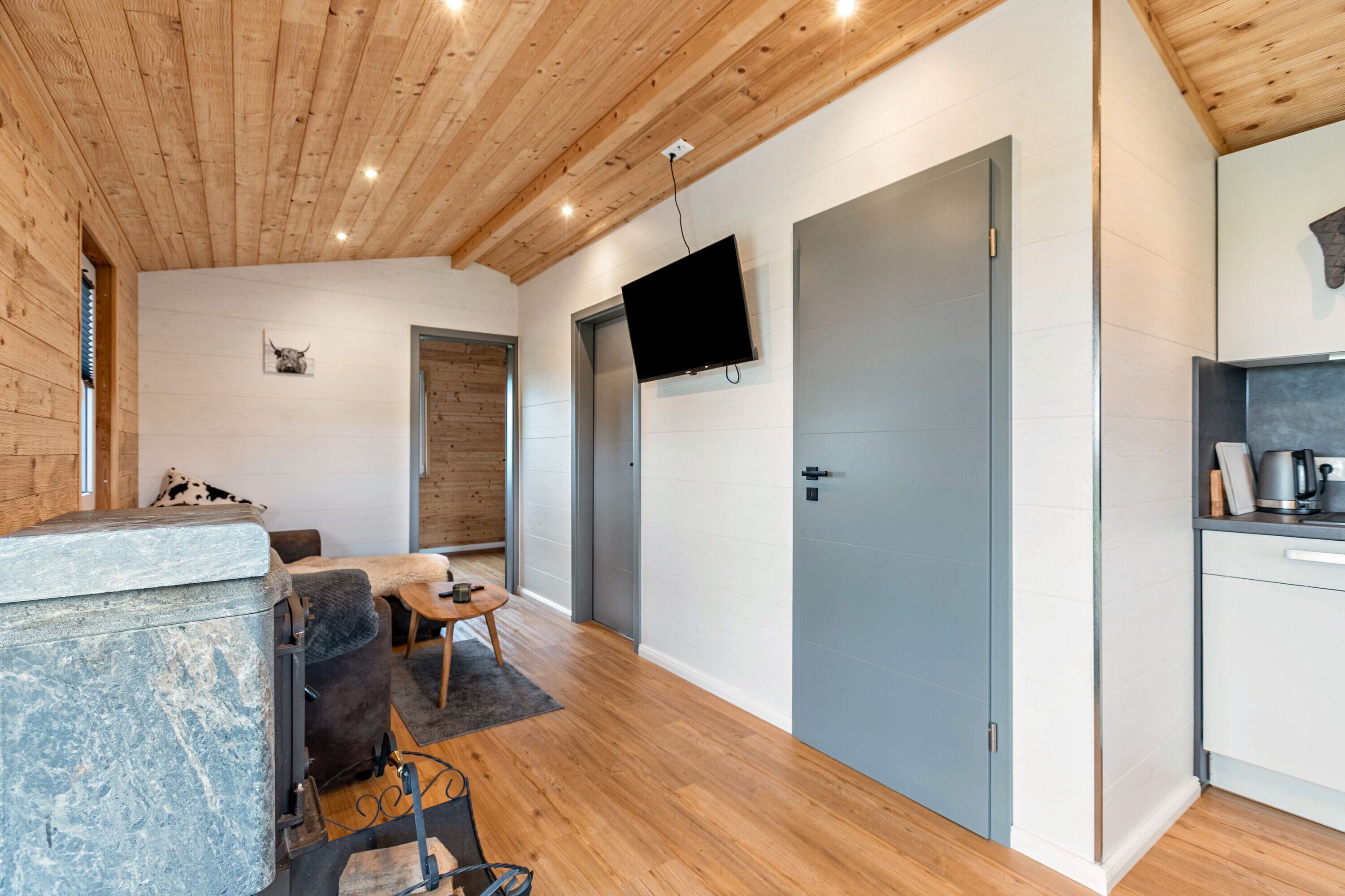 Télévision, cheminée