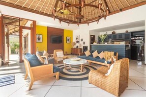 Villa, 3 Bedrooms, Smoking, Private Pool | Living area - Beautiful Villa Indah (Seminyak)