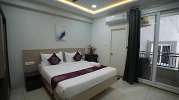 Blackout curtains, iron/ironing board, free WiFi, bed sheets