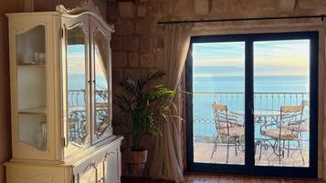 Villa, Balcony, Sea View | Living area