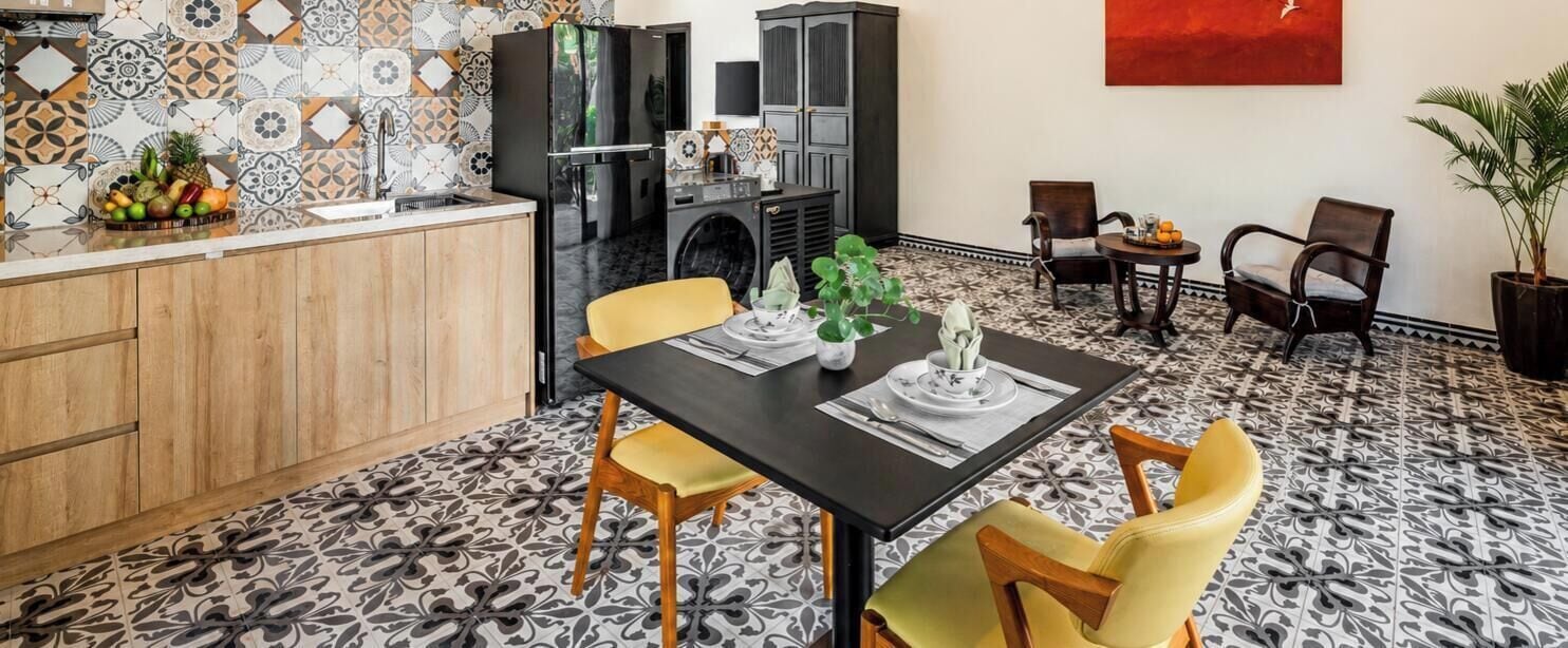 Studio Deluxe, 1 très grand lit, patio | Cuisine privée