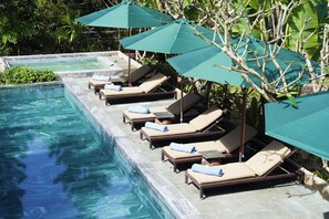2 outdoor pools, open 6:00 AM to 7:00 PM, pool umbrellas, pool loungers - MUCA Hoian Co-living & Work Retreat (Hoi An)