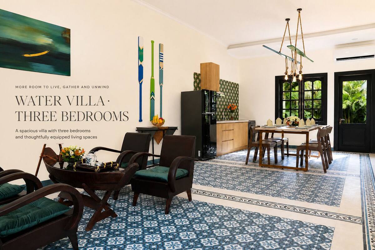 Deluxe Villa, 3 Bedrooms, Garden View | Private kitchen | Microwave, paper towels