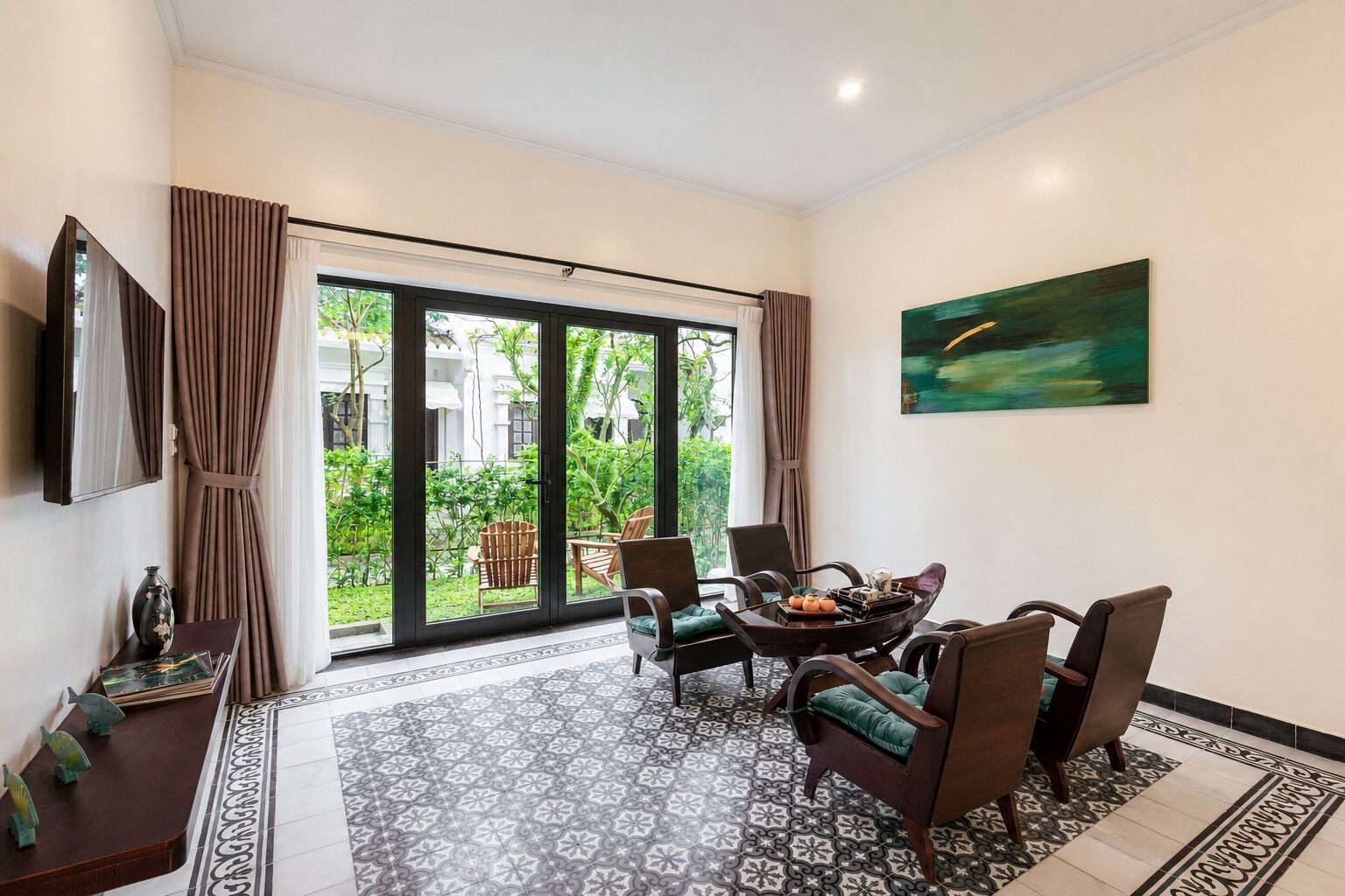 Vila Deluks, 3 kamar tidur, pemandangan kebun | Area keluarga | Smart TV