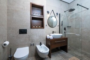 Shower, hair dryer, bidet, towels - Relax in Style: Comfort Room with Private Jacuzzi at Resort Stribor (Severin na Kupi)