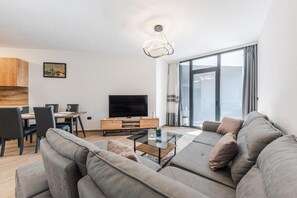 Appartement Deluxe, vue mer | Coin séjour
