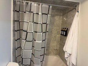 Apartment, 1 Bedroom | Bathroom shower - Cozy Two-level Apartment With Separate Entrance in Brampton (Brampton)