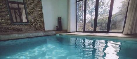Indoor pool, a heated pool