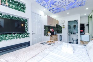 1 dormitorio, tabla de planchar con plancha, wifi gratis y ropa de cama