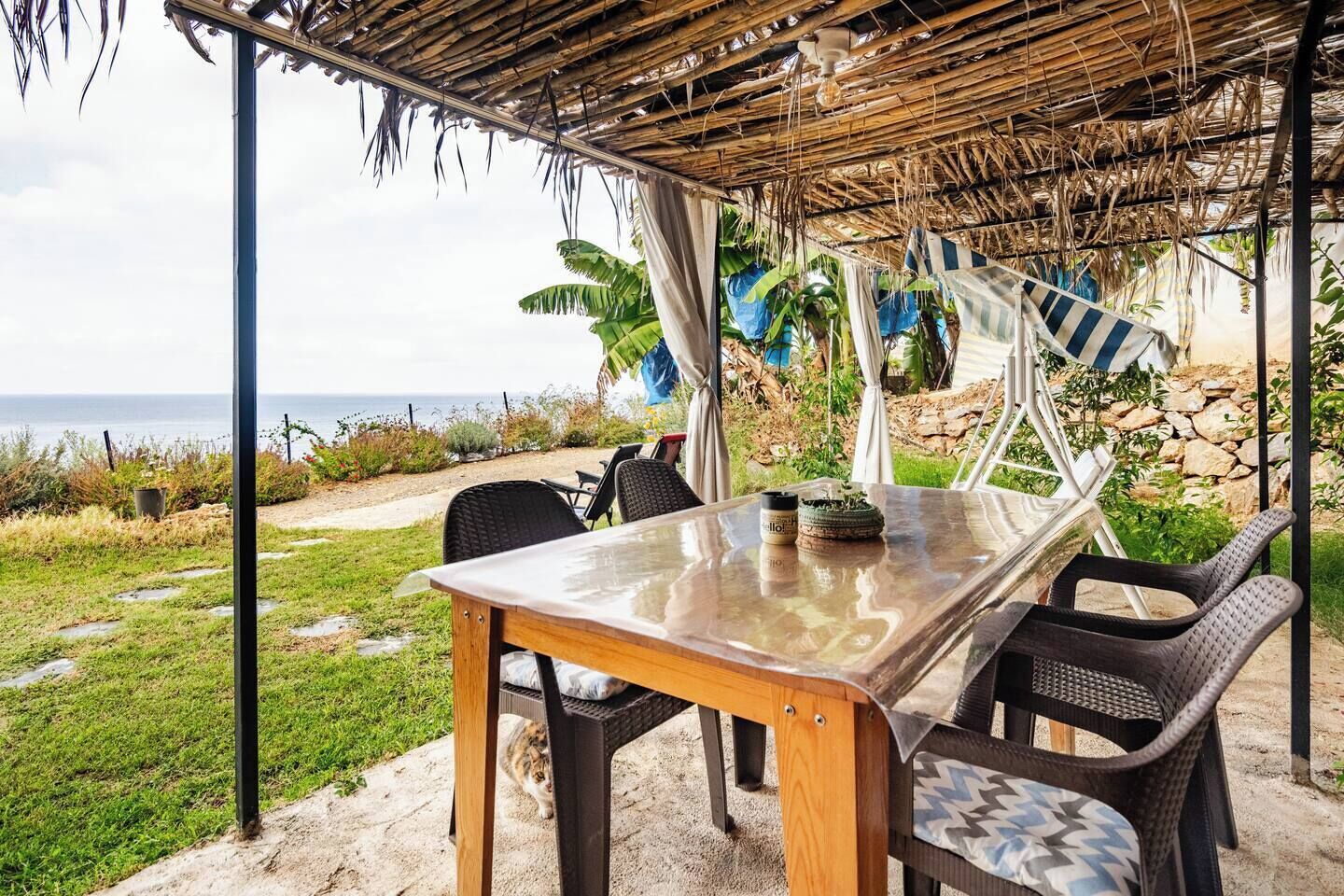 屋外ダイニングエリア