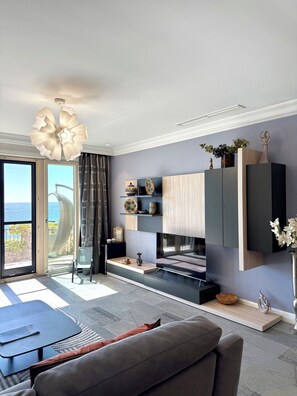 Living area - First line above the beach three bedroom apartment - Lustica Bay (Radovići)