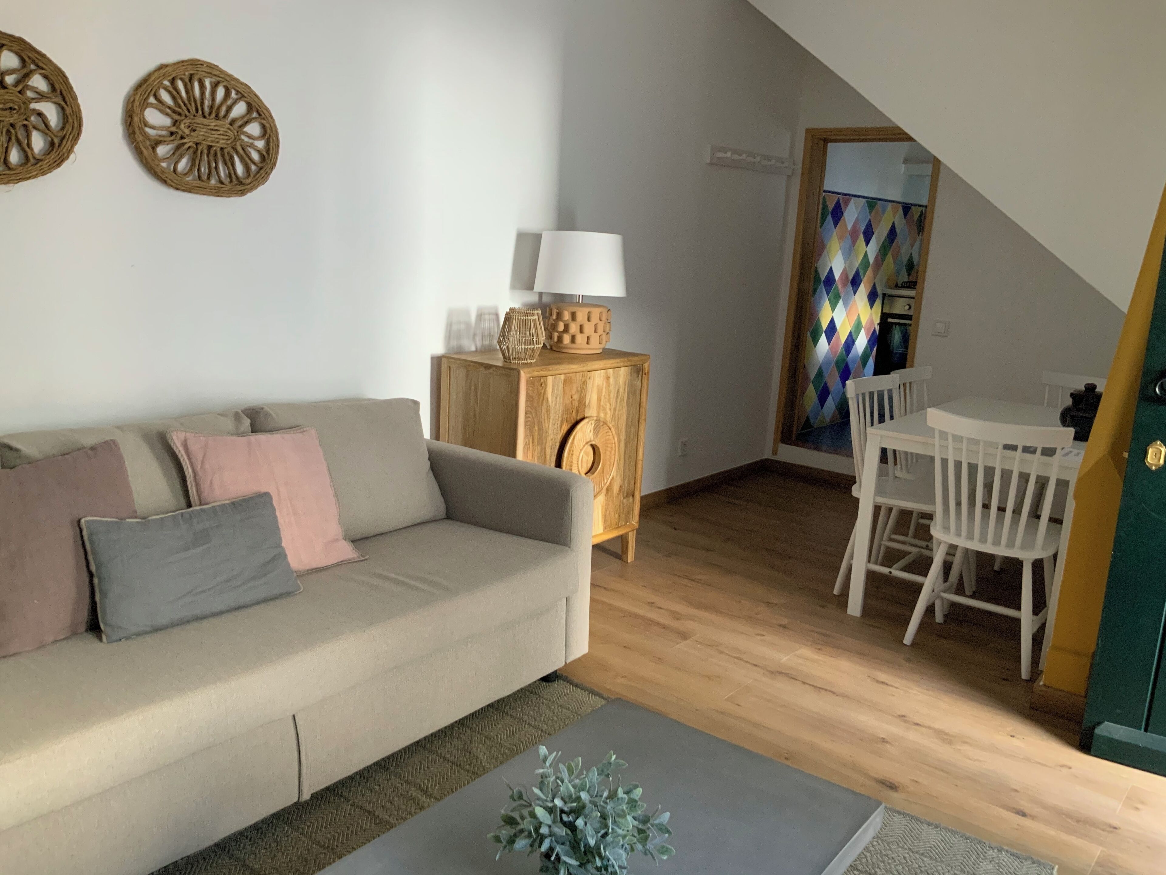 Casa, 1 cama Queen size, patio | Área de sala de estar