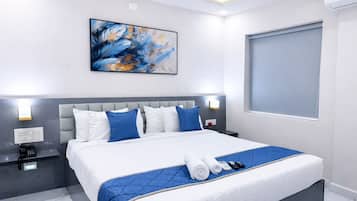 Ropa de cama de alta calidad y minibar