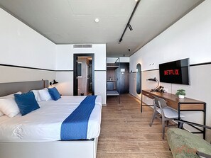 In-room safe, desk, laptop workspace, iron/ironing board - South 32 Hotel by Zzzing (Birzebbuga)