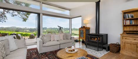 Smart TV, fireplace