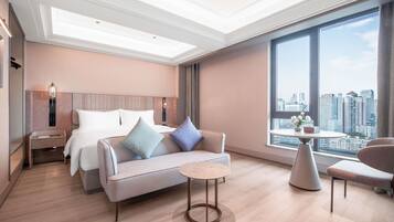 Down comforters, free minibar, blackout drapes, soundproofing