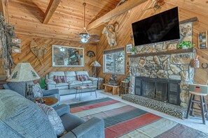 House (1 Bedroom) | Front of property - Hot Tub, Spacious Deck: Woodsy Haven in Ruidoso! (Ruidoso)