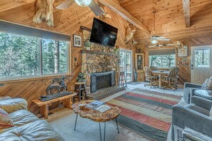 House (1 Bedroom) | Interior - Hot Tub, Spacious Deck: Woodsy Haven in Ruidoso! (Ruidoso)