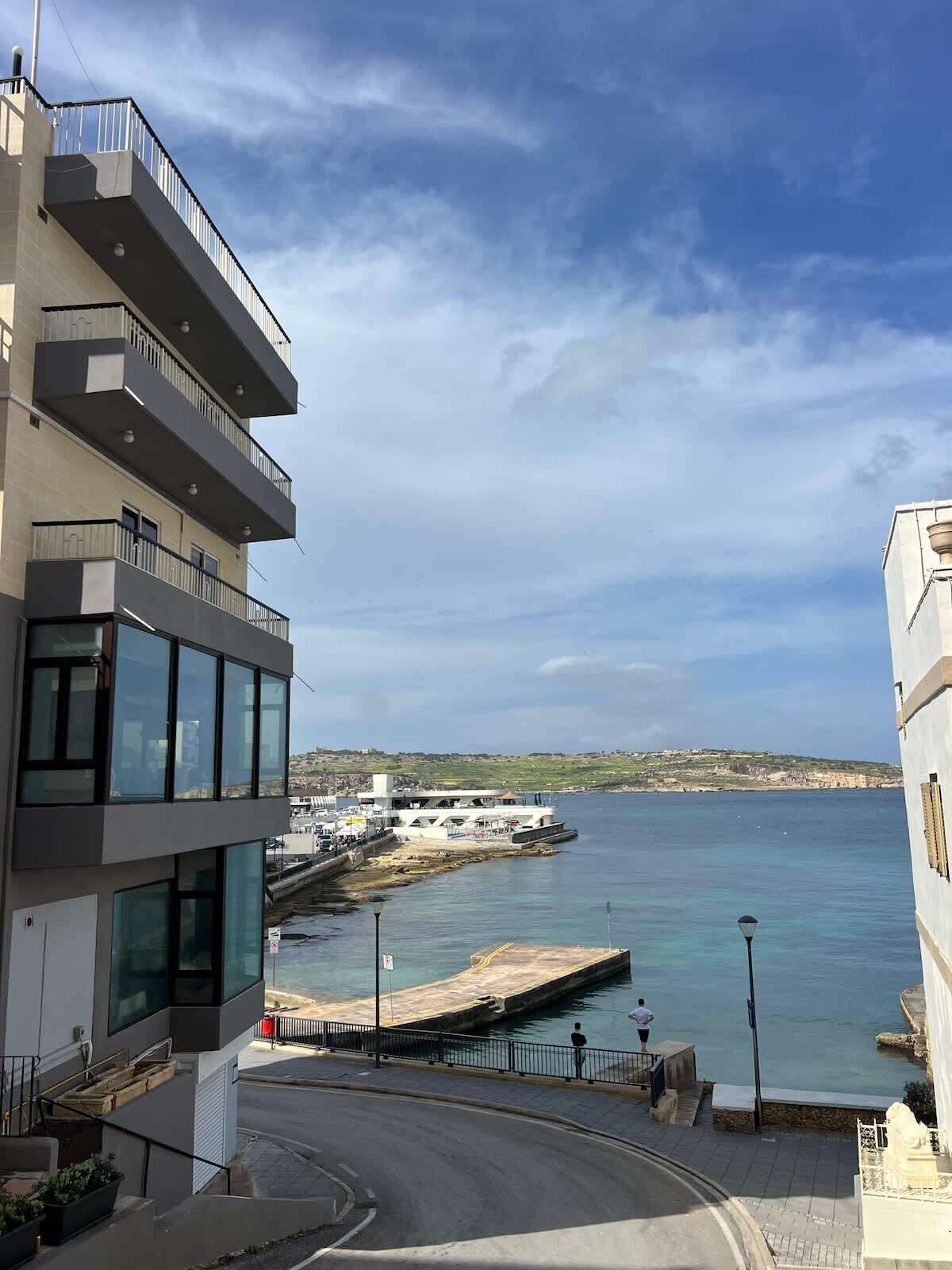 Blick von der Unterkunft