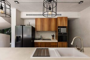 Fridge, microwave, stovetop, coffee/tea maker - Villa Anunna Luxe Tulum Villa Beach Club Access (Tulum)