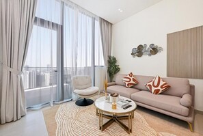 Living area - 2307-Bloomfields 1BR  Binghatti Phantom (Dubai)