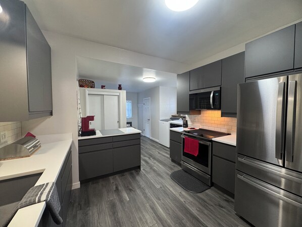 Microwave, oven, stovetop, dishwasher