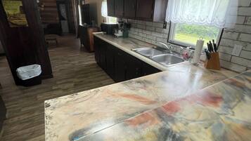 Microwave, oven, stovetop, dishwasher