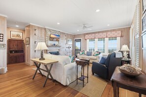 Living area - Another Glorious Day - Oceanfront w/Creek Dock (Pawleys Island)