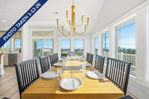 Dining - New Soundside Dog Friendly Avon Retreat with Pool, Hot Tub, Game Room, Theater (Salvo)