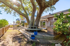 Terrace/patio - Driftwood Cottage|Bogue Sound View·Fenced Yard·MHC (Morehead City)