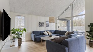 Fernseher, Kamin, Tischfußball, Tischtennisplatte
