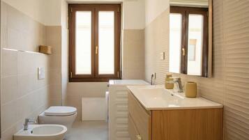 Dusche, Haartrockner, Bidet