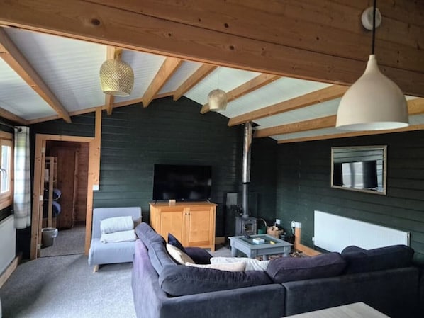 Smart TV, fireplace