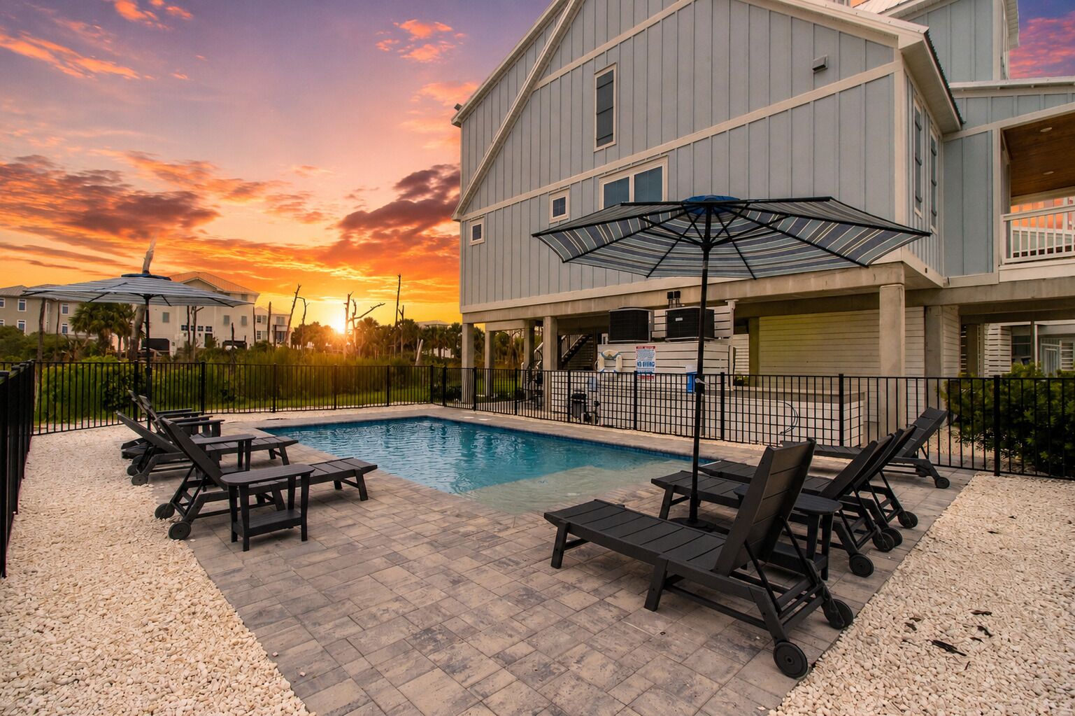 A heated pool