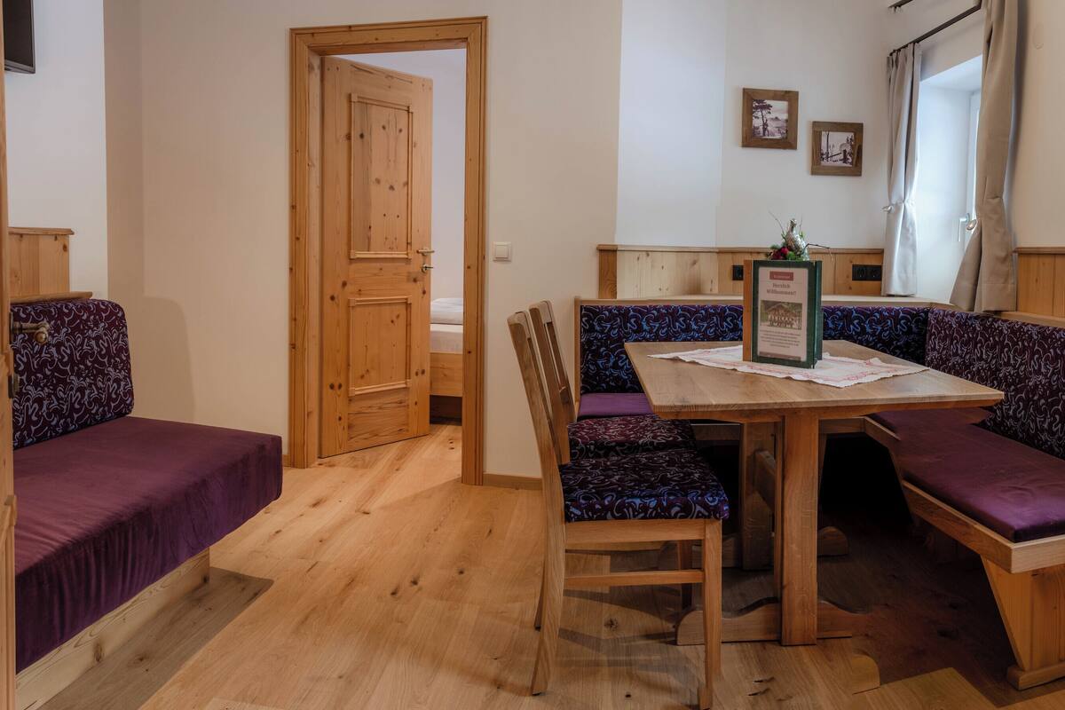 Family Apartment, 2 Bedrooms, Balcony, Mountain View | In-room dining