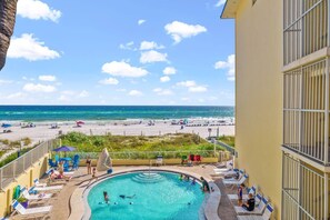 Pool - Beachfront 1BR 2BA with Balcony & Beach Chair Service Continental *Sunnyside 222 (Panama City Beach)