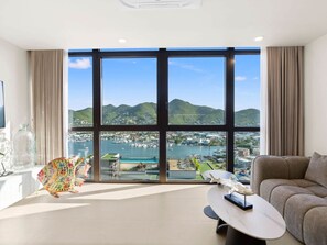 Living area - D443 - One Bedroom with Lagoon view (Cole Bay)