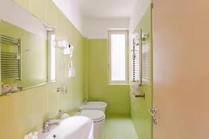 Dusche, Haartrockner, Bidet, Handtücher