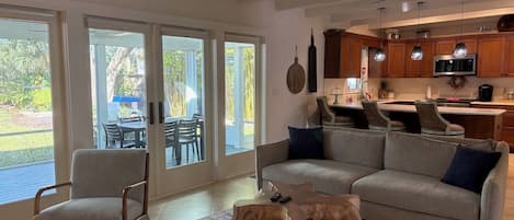 Smart TV, chimenea y libros