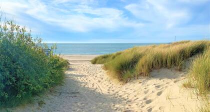 Within walking distance (approx. 100 m) of the beautiful dunes and sea/beach!