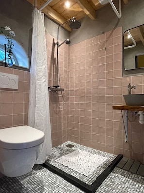 Bathroom - Former carriage house converted into a charming holiday studio with a large garden where dogs are allowed! (Kamperland)