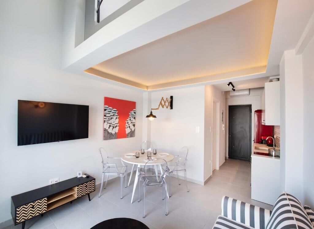 高级公寓, 阳台, 城市景观 | 用餐