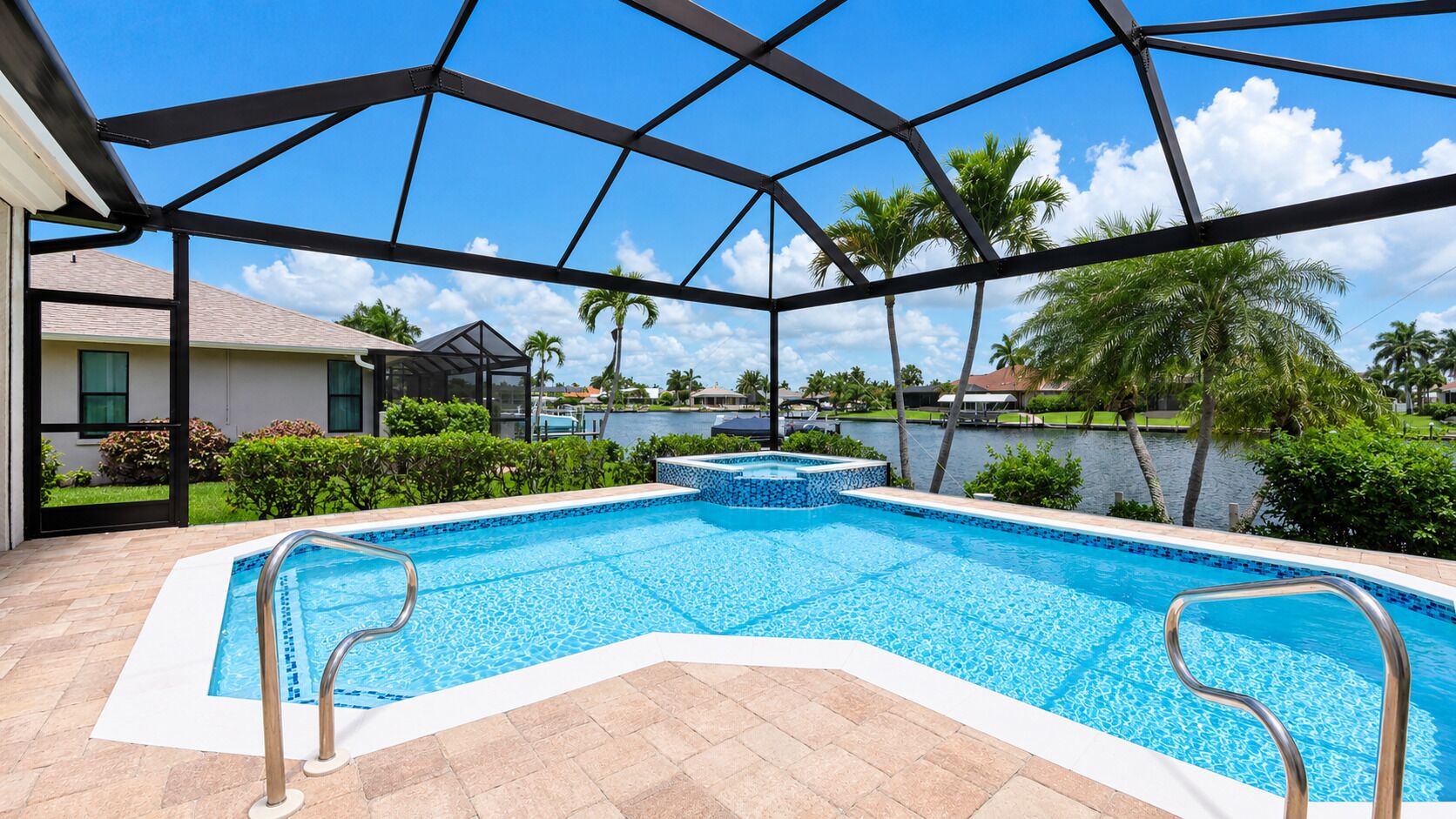A heated pool